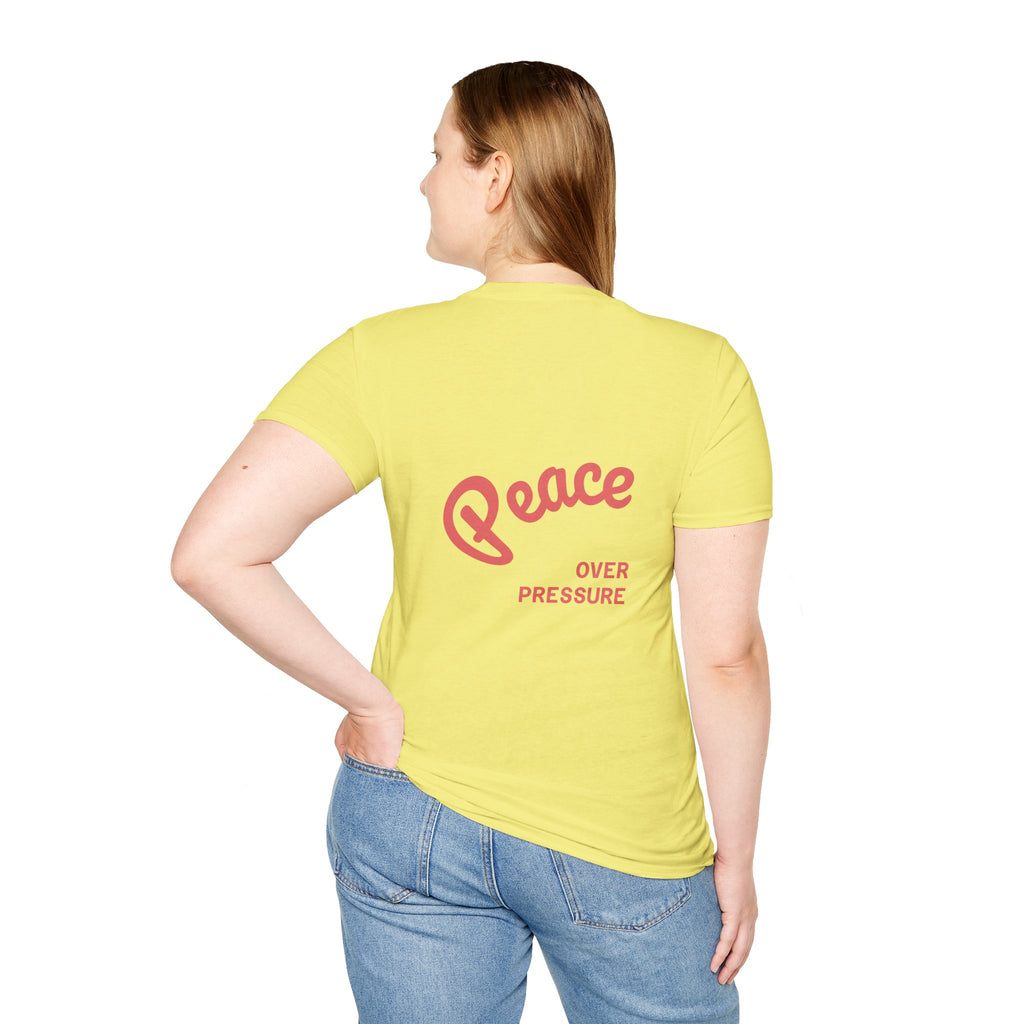 Be Gentle With Yourself Lotus T-Shirt — ‘Peace Over Pressure’ Relaxed Mindfulness Tee