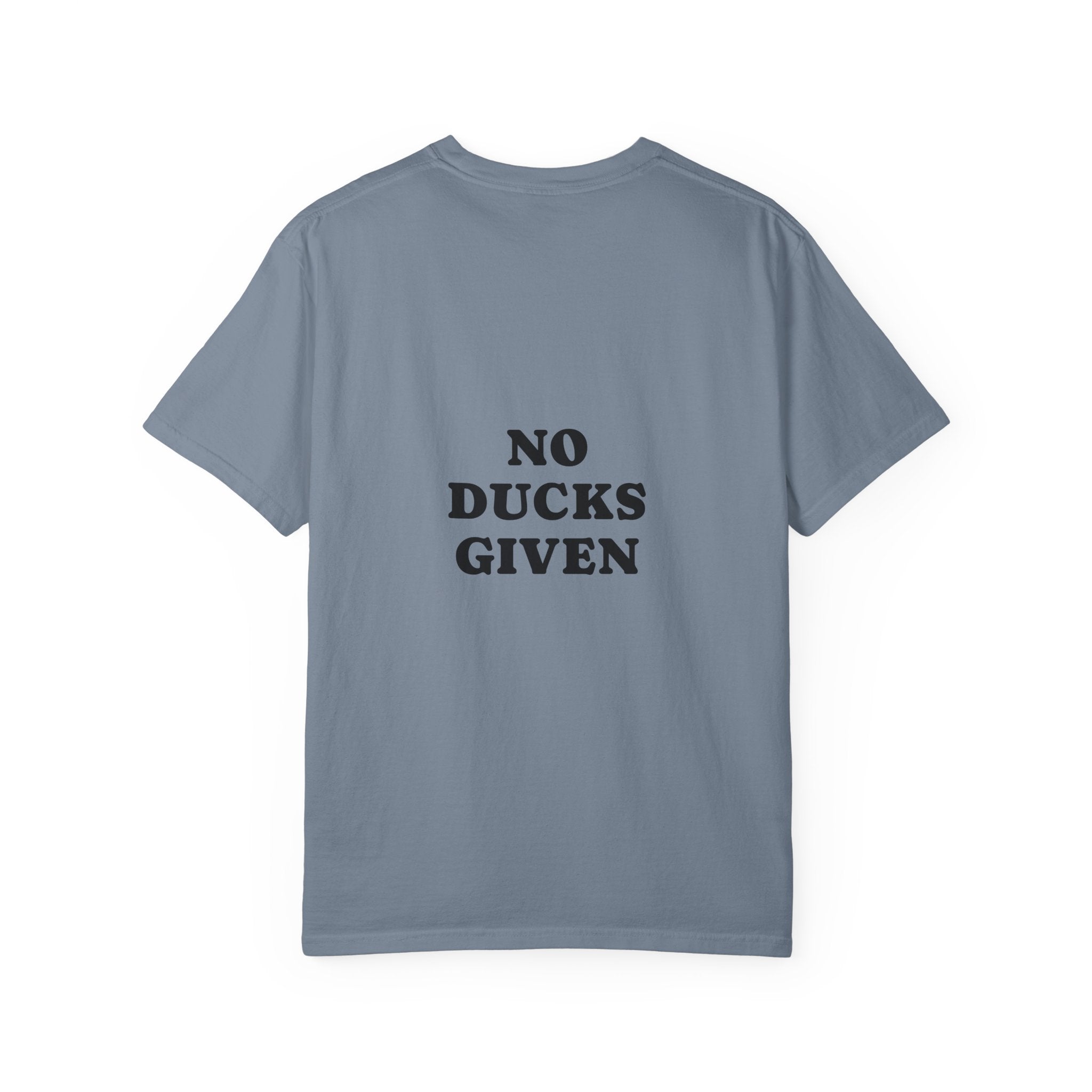 Duck Graphic T-Shirt — "Too Glam to Give a Damn" | No Ducks Given Back Print