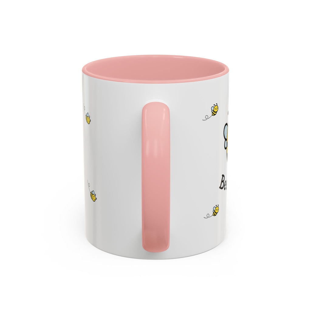 Bee Kind... Bee Pattern Accent Coffee Mug — Cute Bumblebee Dotted 11/15oz Tea Cup