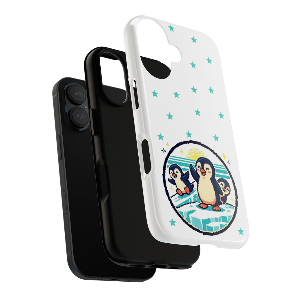 Cute Penguin Phone Case — Arctic Penguin Family iPhone Case with Stars (Tough Cases)