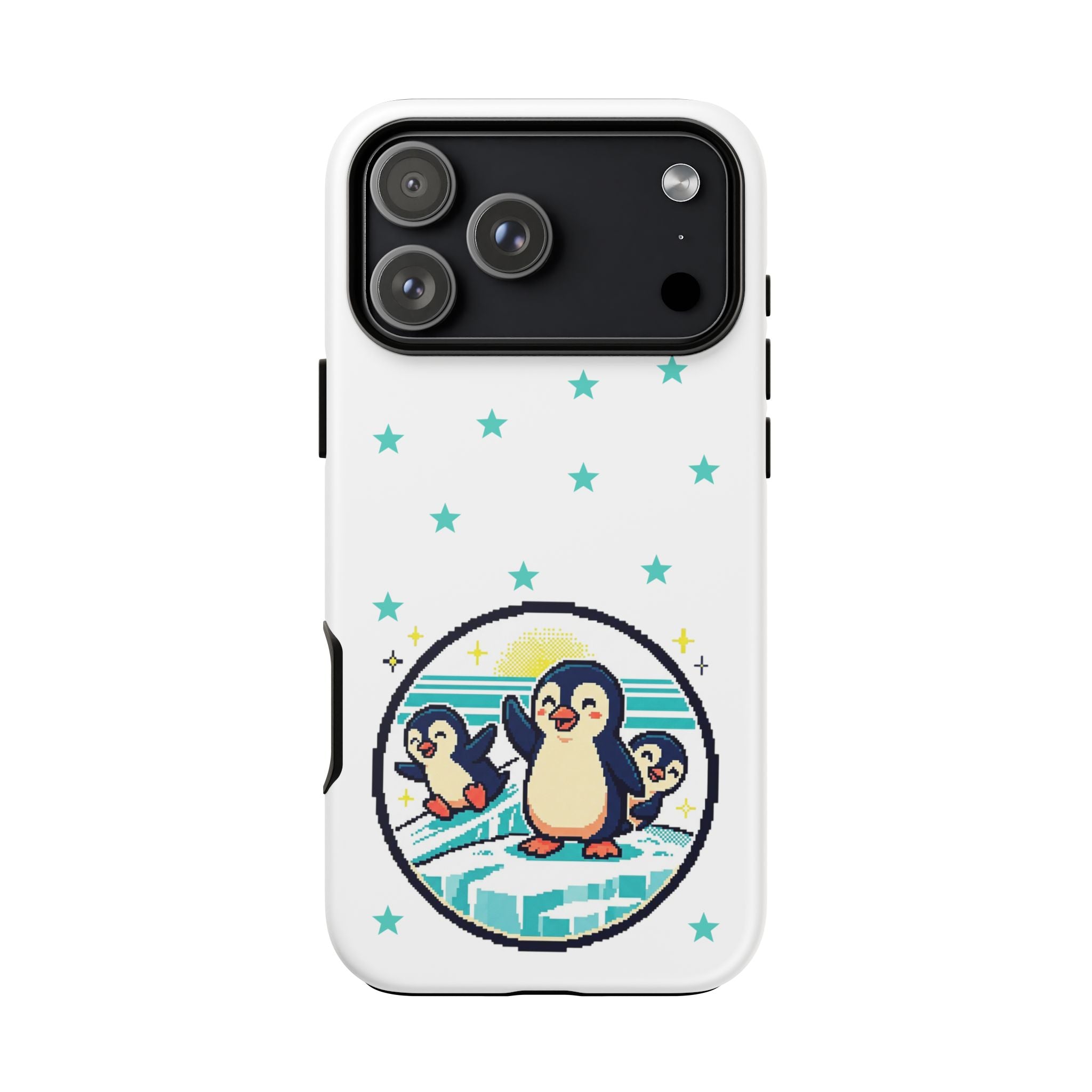 Cute Penguin Phone Case — Arctic Penguin Family iPhone Case with Stars (Tough Cases)
