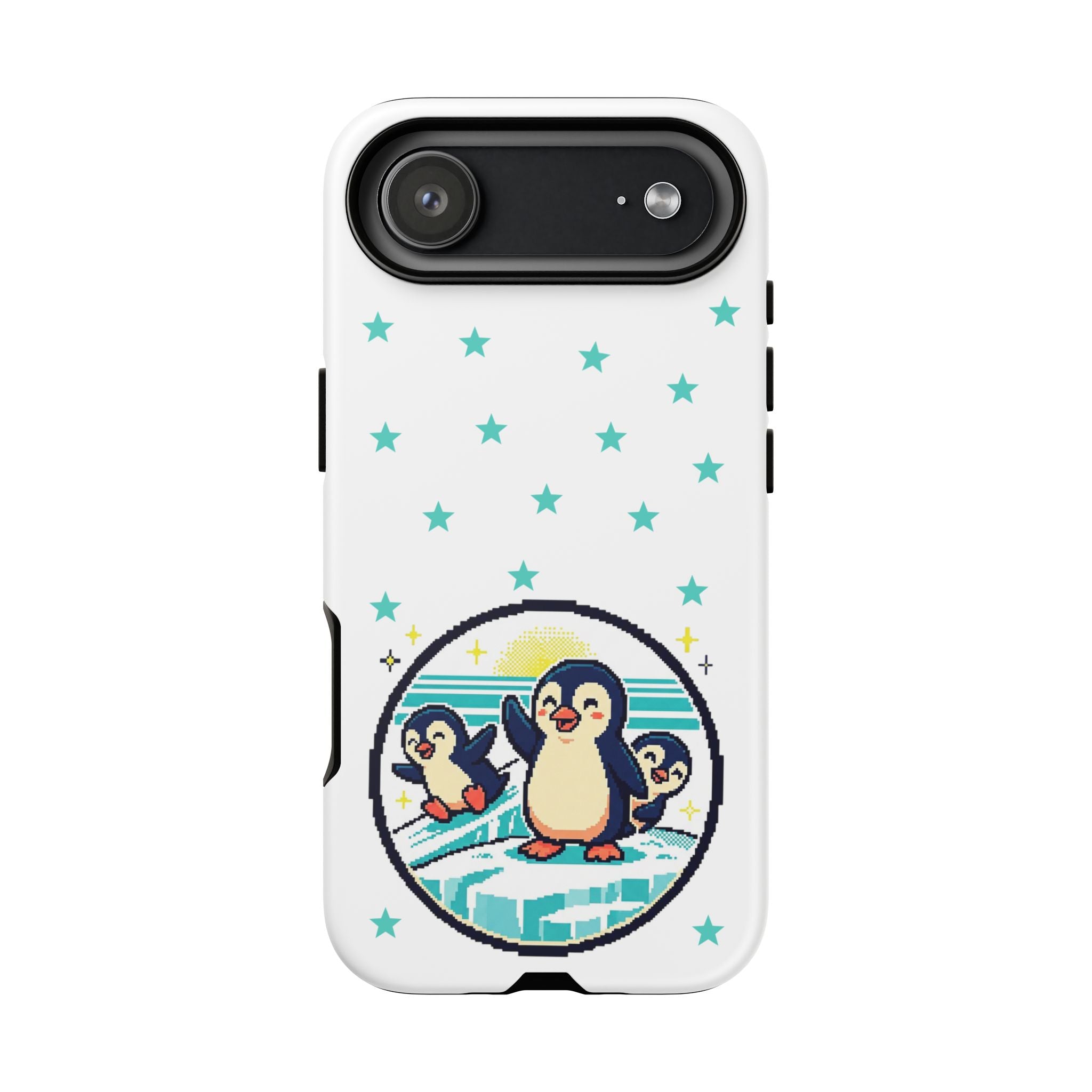 Cute Penguin Phone Case — Arctic Penguin Family iPhone Case with Stars (Tough Cases)
