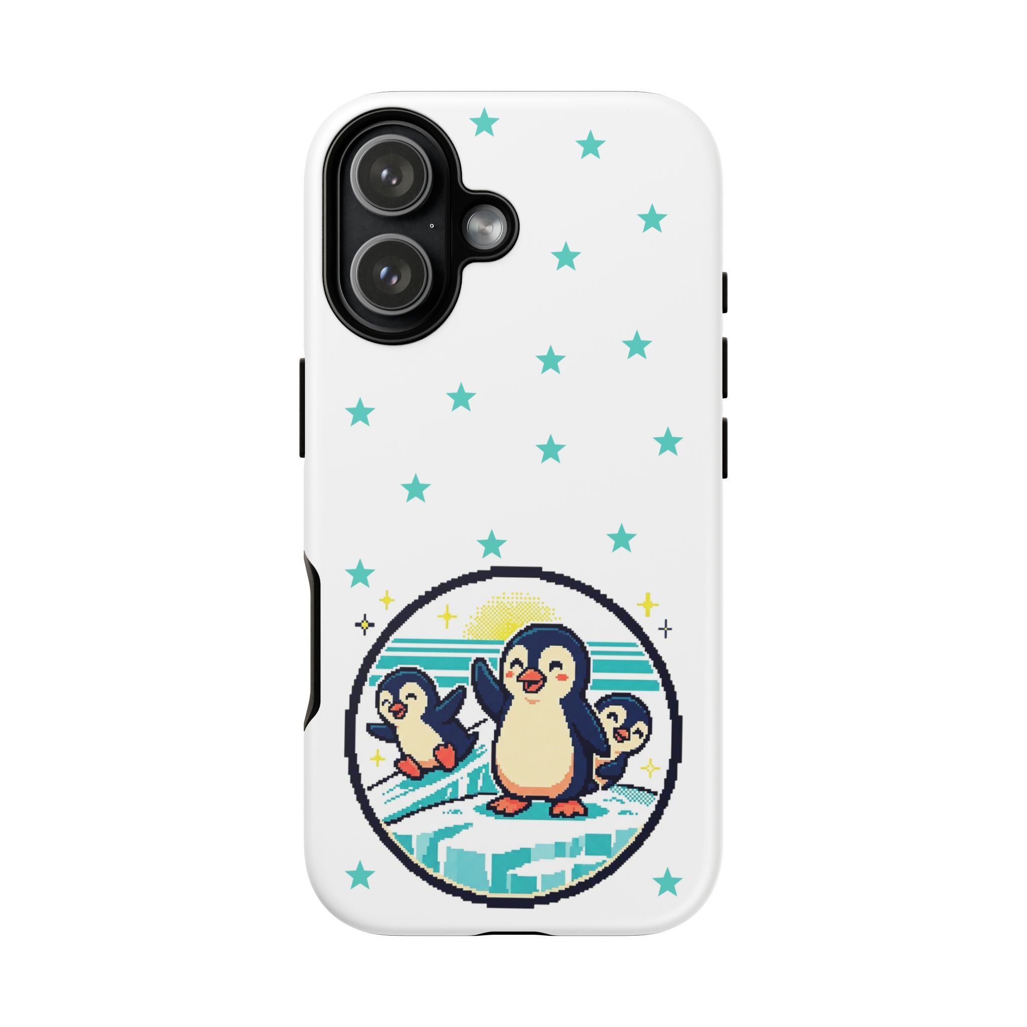 Cute Penguin Phone Case — Arctic Penguin Family iPhone Case with Stars (Tough Cases)