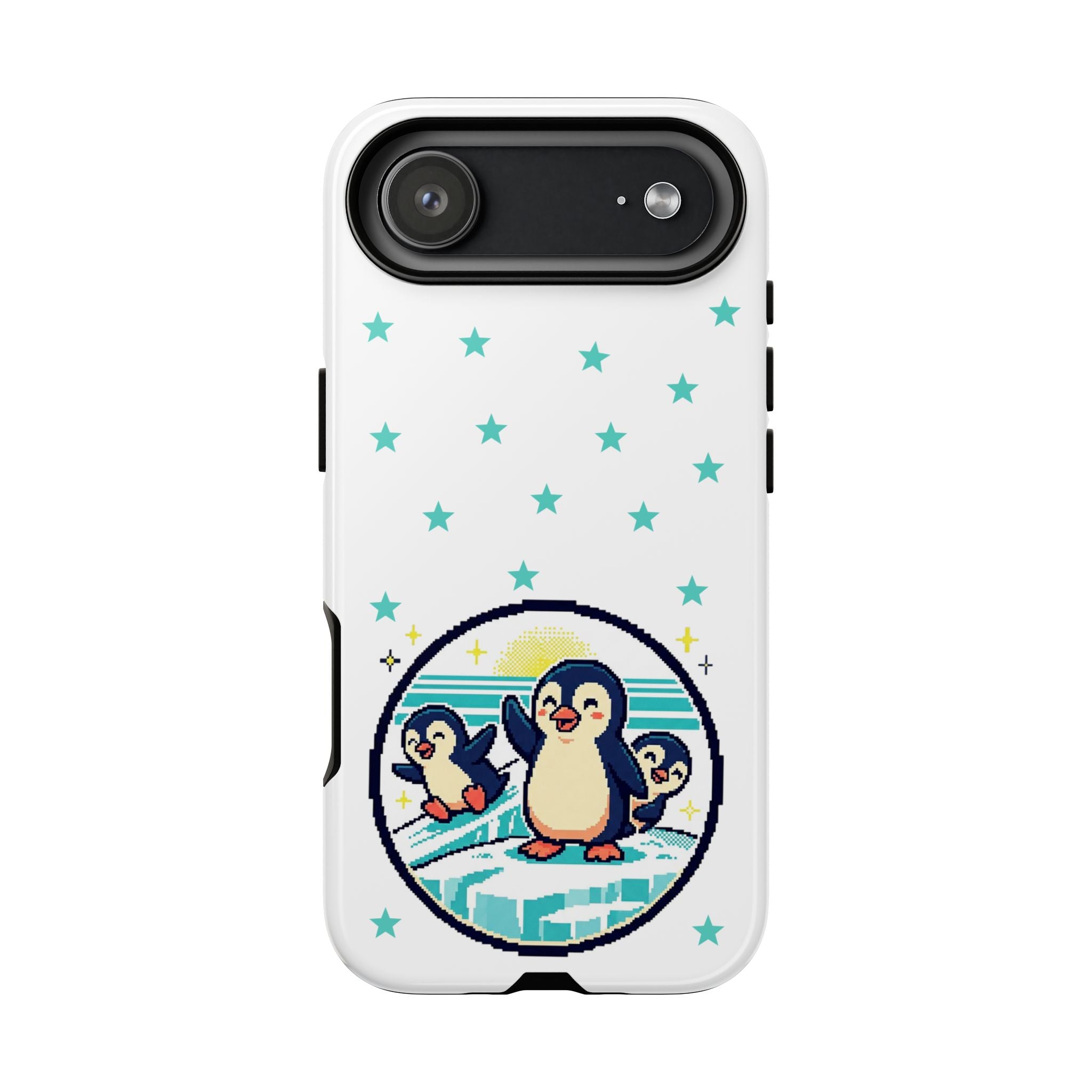 Cute Penguin Phone Case — Arctic Penguin Family iPhone Case with Stars (Tough Cases)