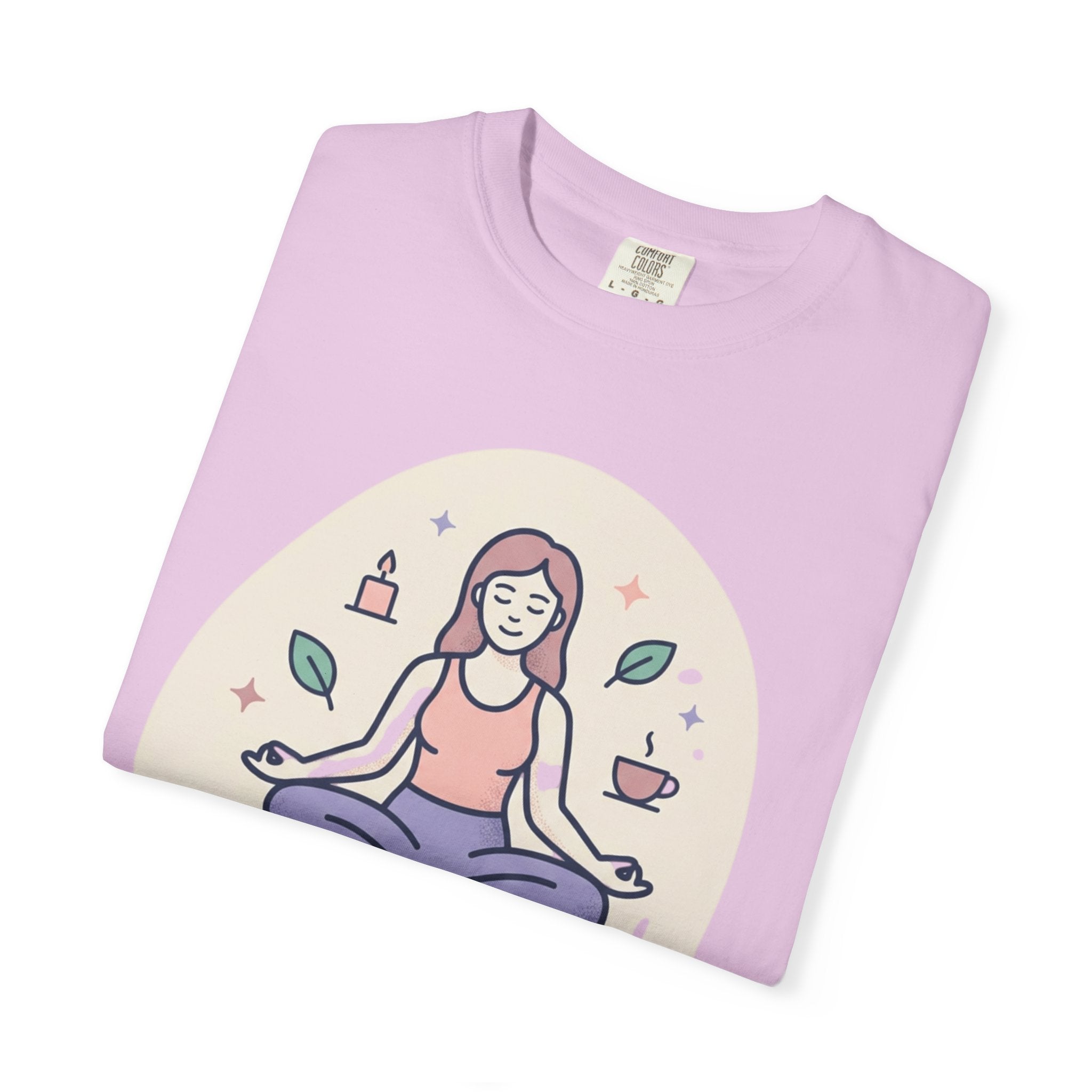 Self-Care T-Shirt — "Nourish Yourself First" Meditation Tee (Good Vibes Only)