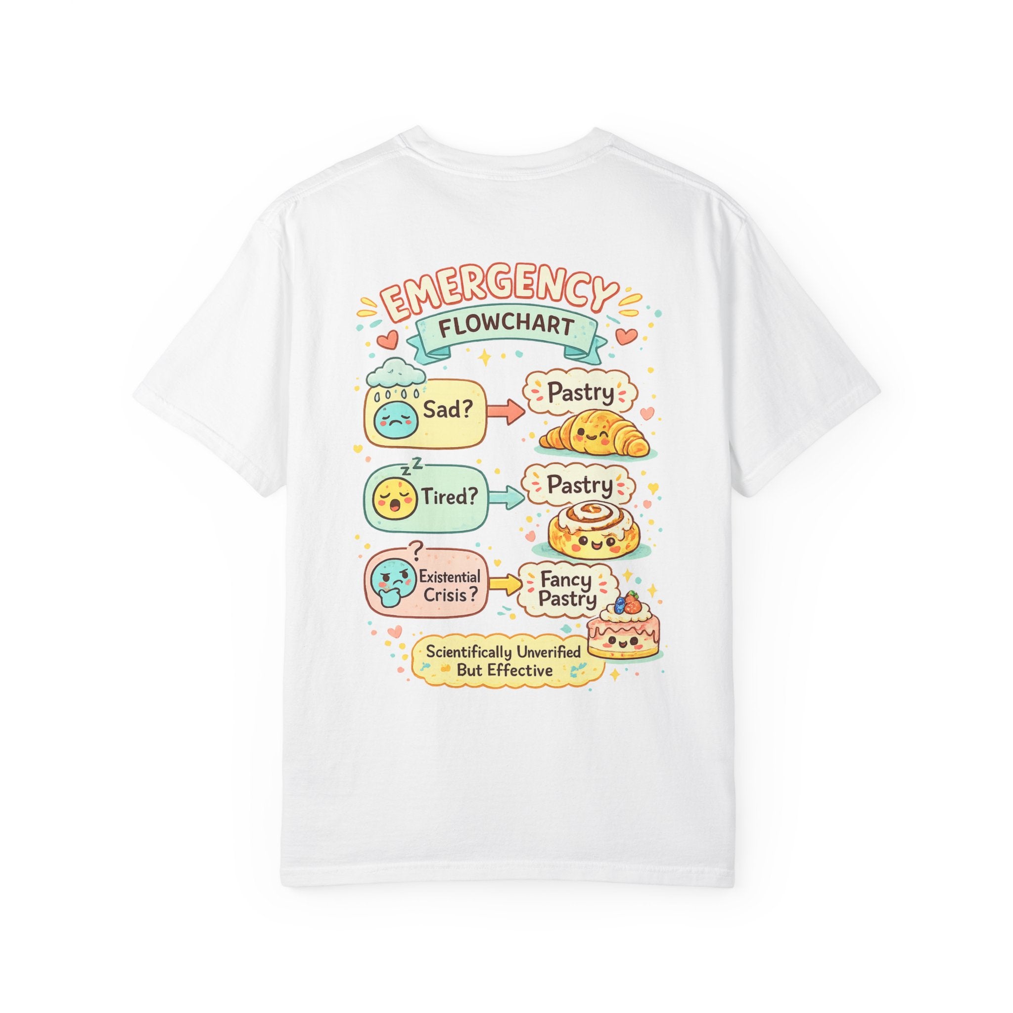 Pastry Power T-Shirt — “Powered by Pastries and Poor Decisions” Cute Baked Goods Graphic Tee