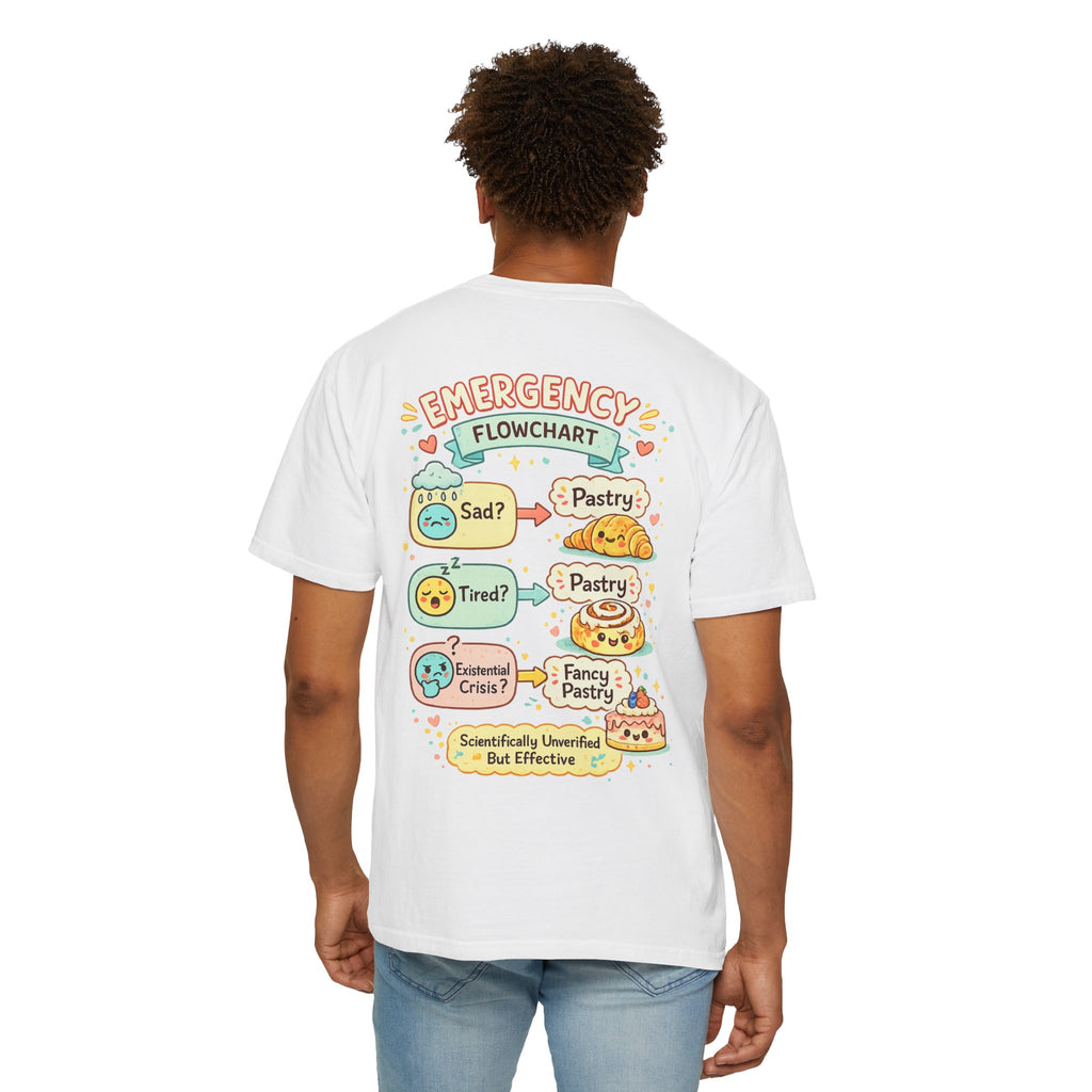 Pastry Power T-Shirt — “Powered by Pastries and Poor Decisions” Cute Baked Goods Graphic Tee