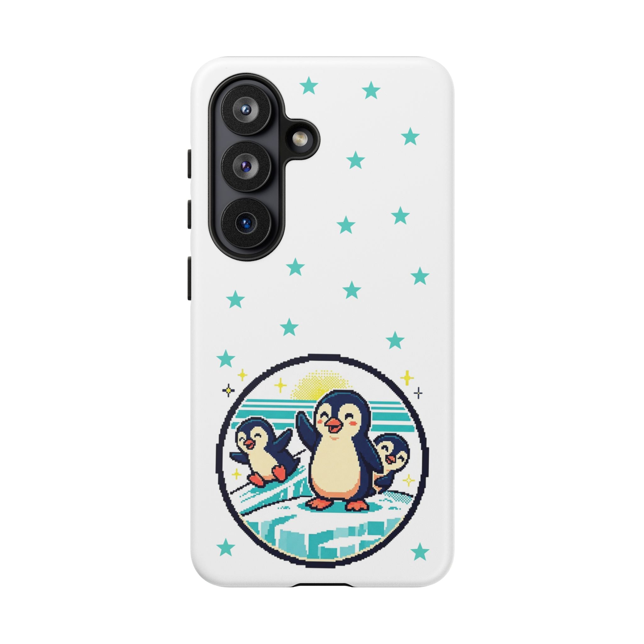 Cute Penguin Phone Case — Arctic Penguin Family iPhone Case with Stars (Tough Cases)
