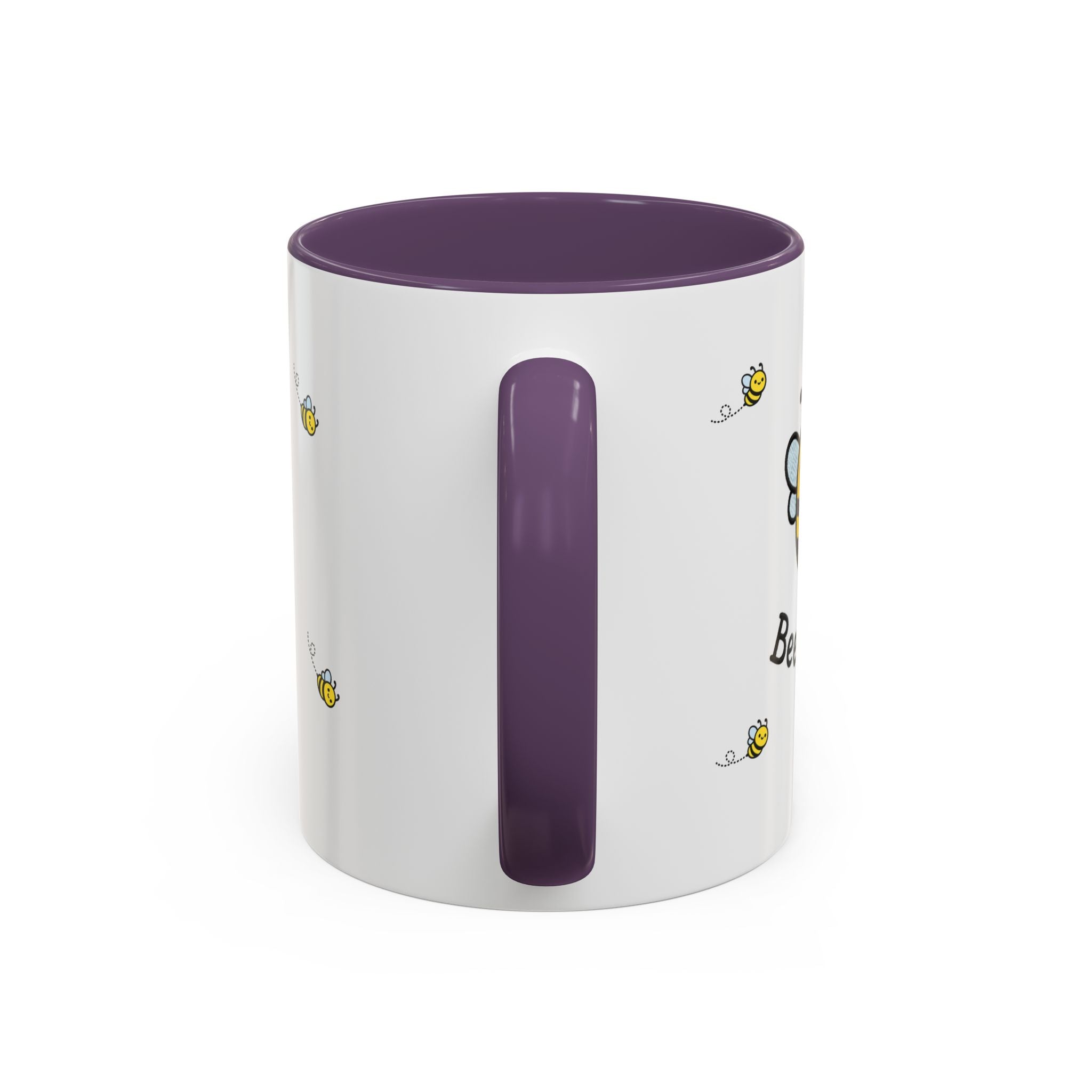 Bee Kind... Bee Pattern Accent Coffee Mug — Cute Bumblebee Dotted 11/15oz Tea Cup