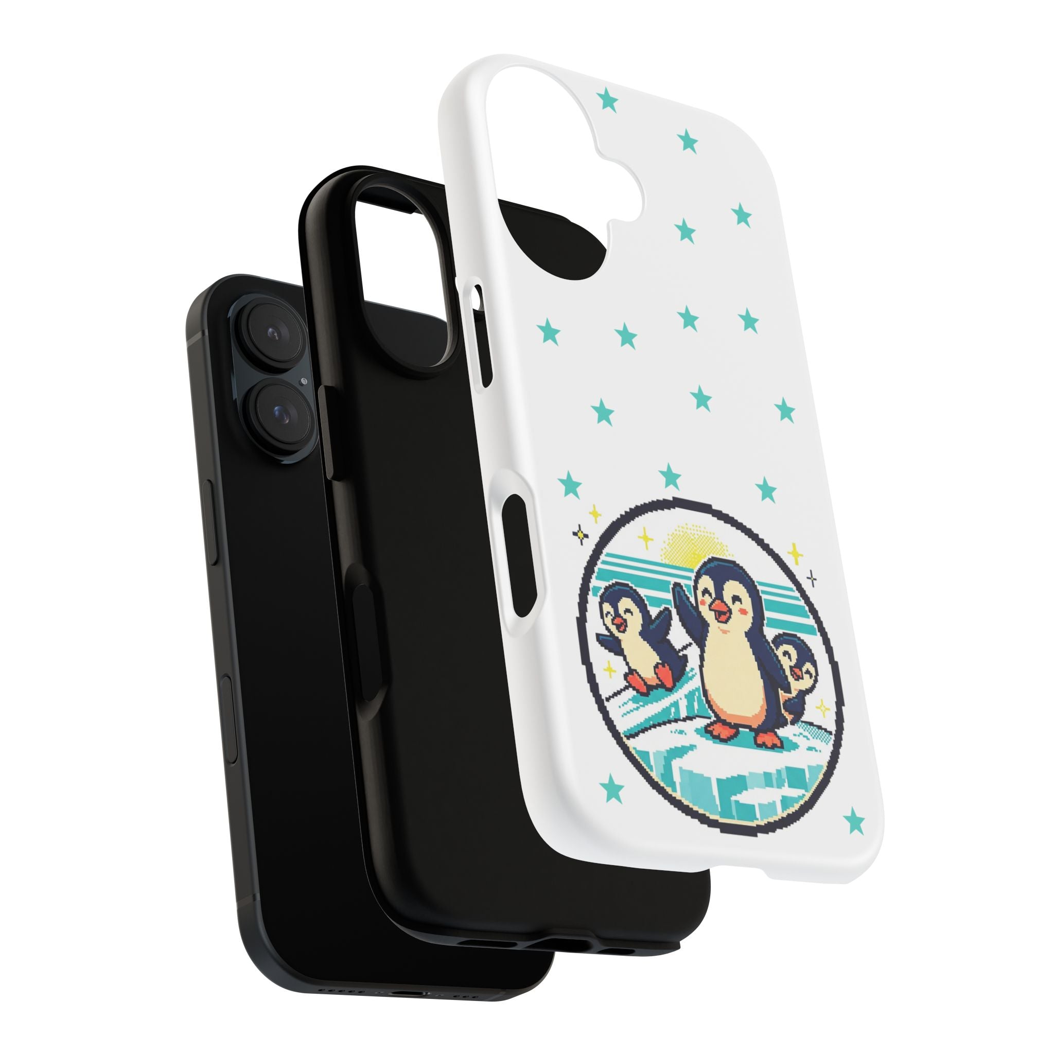 Cute Penguin Phone Case — Arctic Penguin Family iPhone Case with Stars (Tough Cases)
