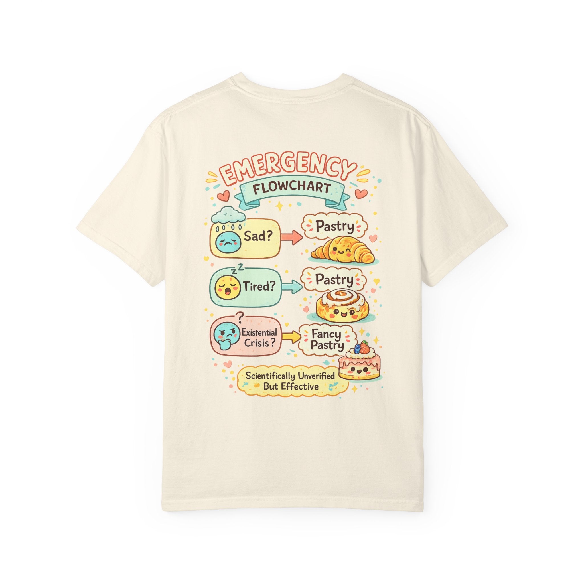 Pastry Power T-Shirt — “Powered by Pastries and Poor Decisions” Cute Baked Goods Graphic Tee