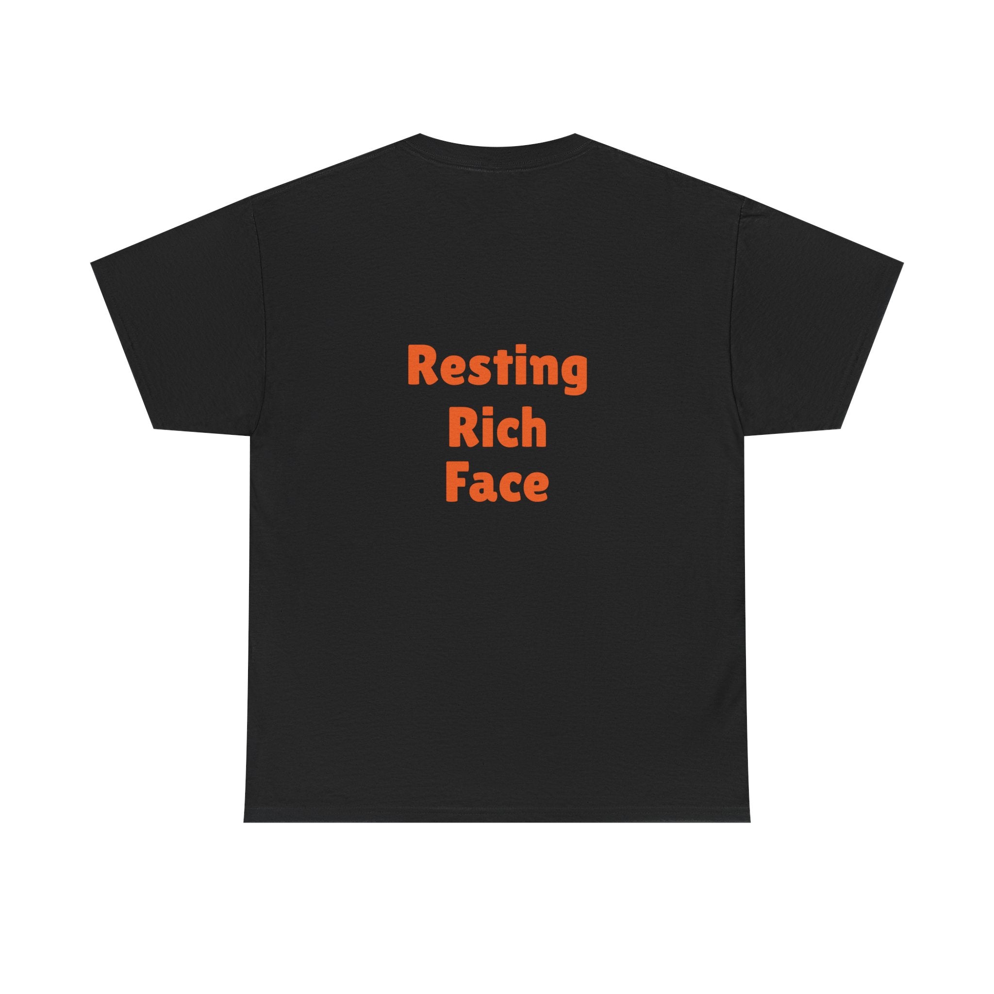 T-Shirt — "Emotionally On Vacation" Chill Vibes Tee (Back: Resting Rich Face)