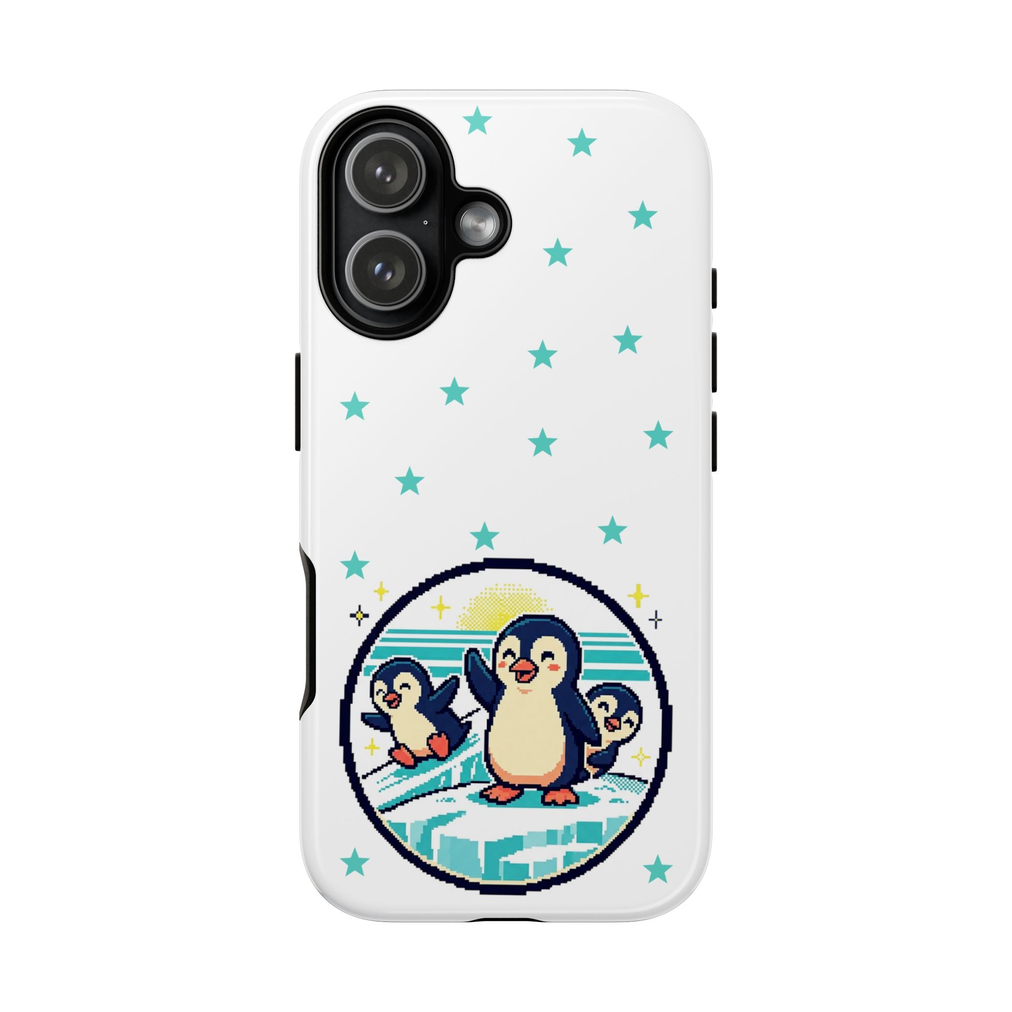 Cute Penguin Phone Case — Arctic Penguin Family iPhone Case with Stars (Tough Cases)