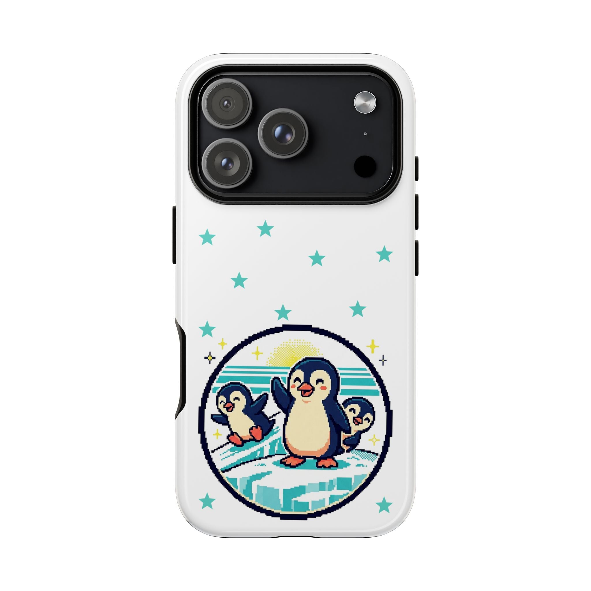 Cute Penguin Phone Case — Arctic Penguin Family iPhone Case with Stars (Tough Cases)