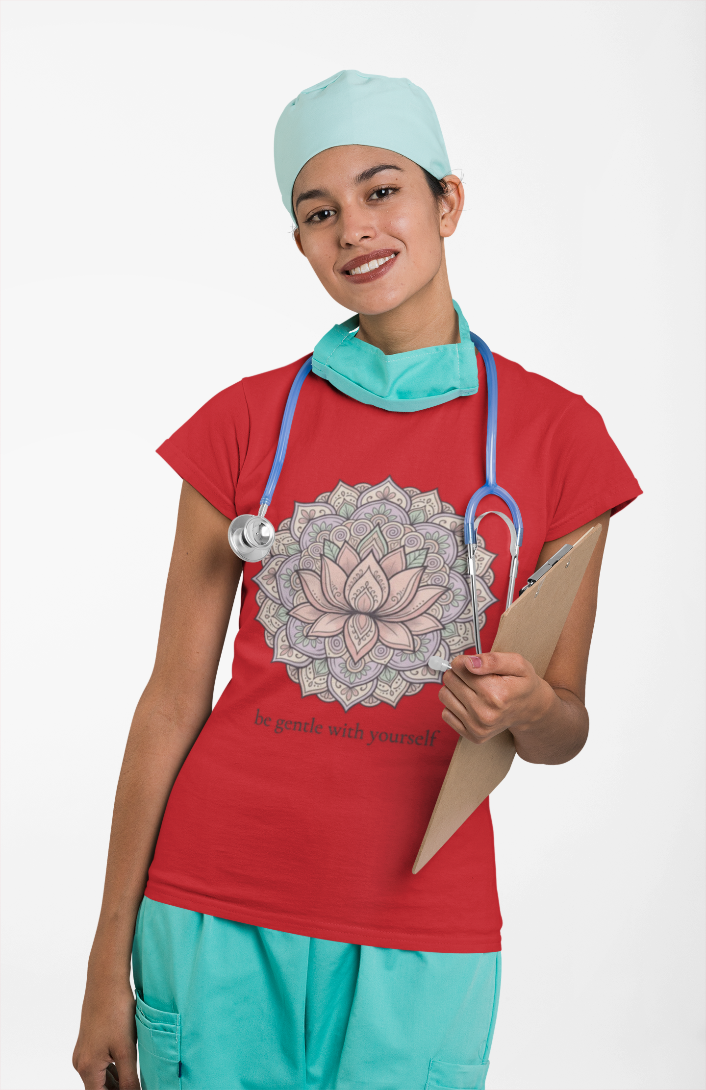 Be Gentle With Yourself Lotus T-Shirt — ‘Peace Over Pressure’ Relaxed Mindfulness Tee