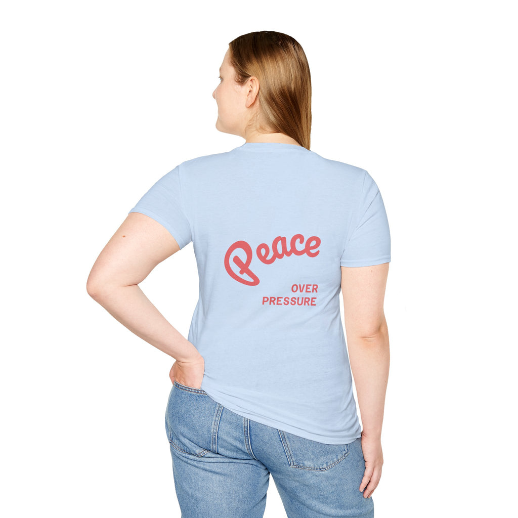 Be Gentle With Yourself Lotus T-Shirt — ‘Peace Over Pressure’ Relaxed Mindfulness Tee