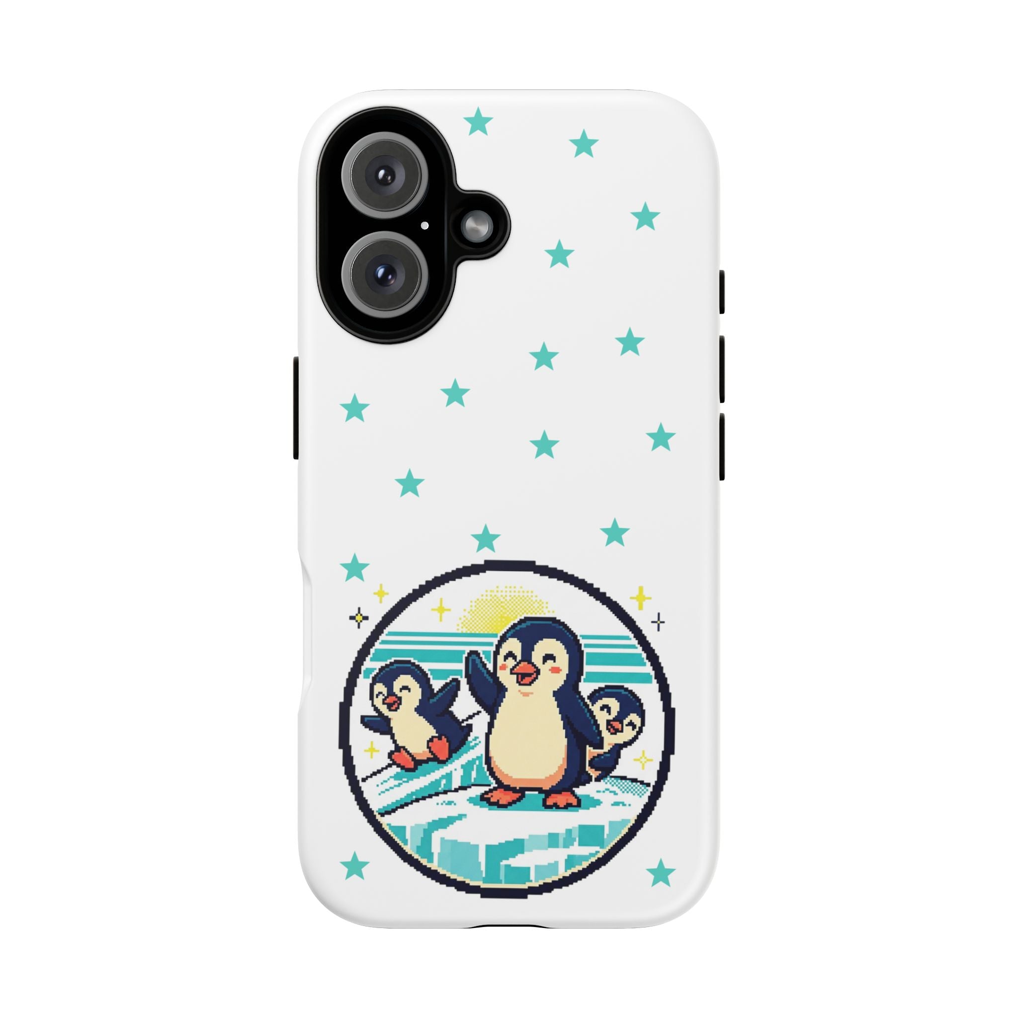 Cute Penguin Phone Case — Arctic Penguin Family iPhone Case with Stars (Tough Cases)
