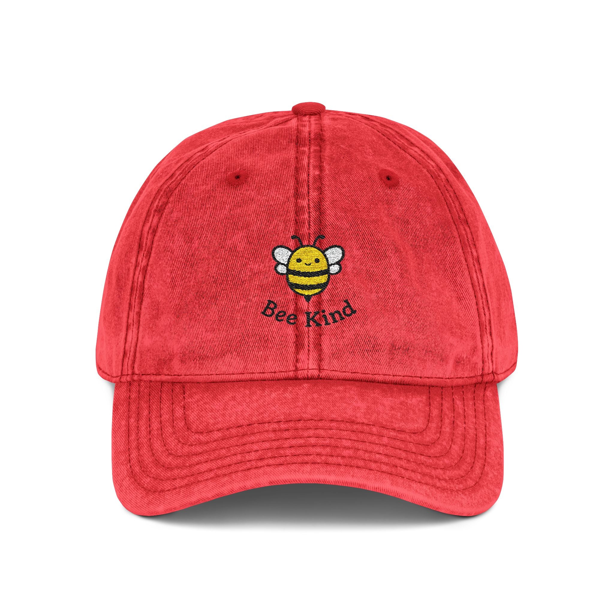 Embroidered Vintage Cap - Bee Kind