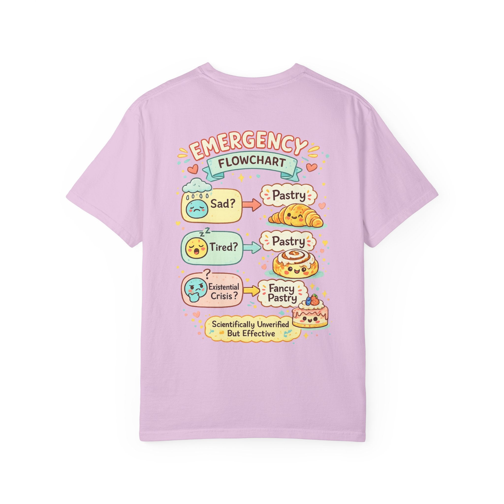 Pastry Power T-Shirt — “Powered by Pastries and Poor Decisions” Cute Baked Goods Graphic Tee