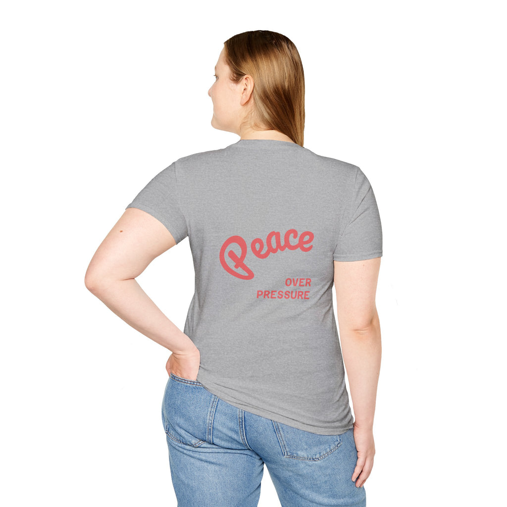 Be Gentle With Yourself Lotus T-Shirt — ‘Peace Over Pressure’ Relaxed Mindfulness Tee