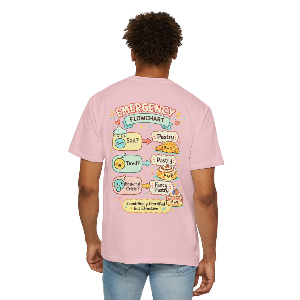 Pastry Power T-Shirt — “Powered by Pastries and Poor Decisions” Cute Baked Goods Graphic Tee