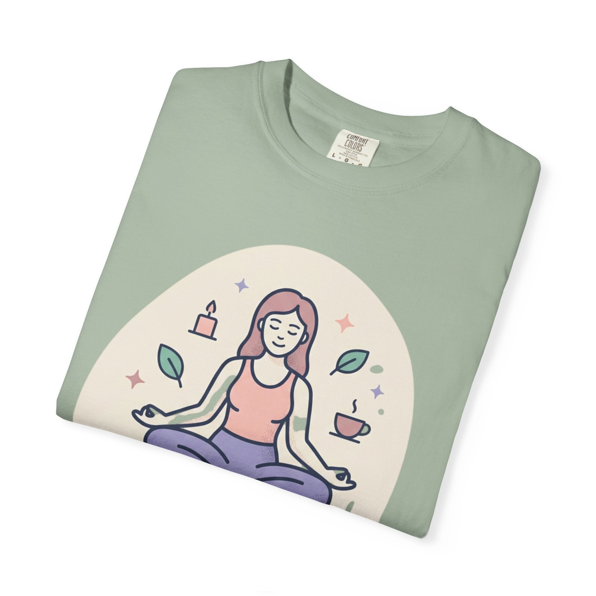 Self-Care T-Shirt — "Nourish Yourself First" Meditation Tee (Good Vibes Only)