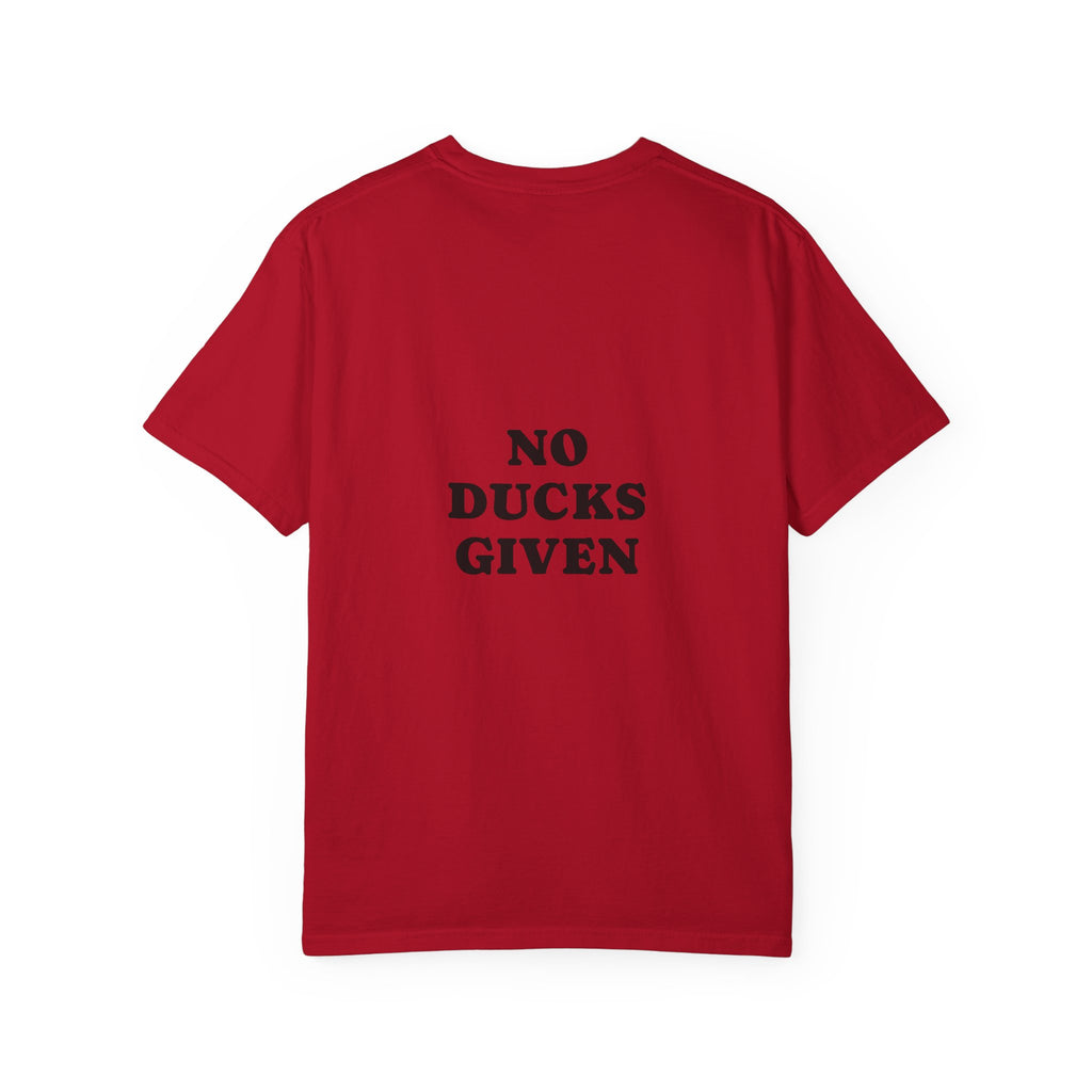 Duck Graphic T-Shirt — "Too Glam to Give a Damn" | No Ducks Given Back Print