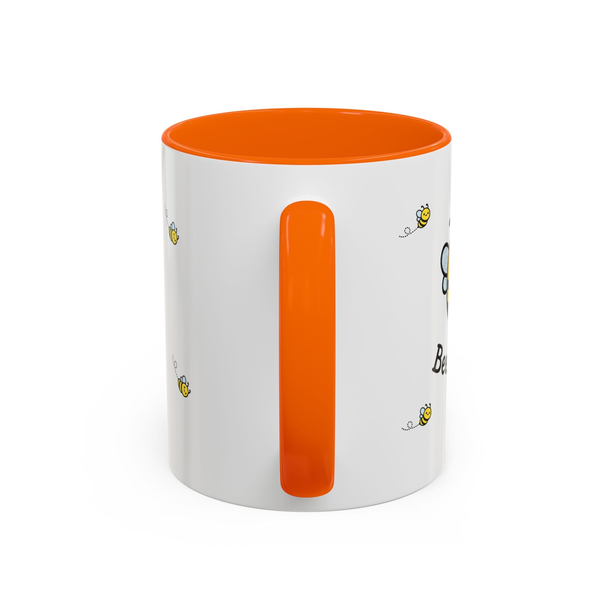 Bee Kind... Bee Pattern Accent Coffee Mug — Cute Bumblebee Dotted 11/15oz Tea Cup