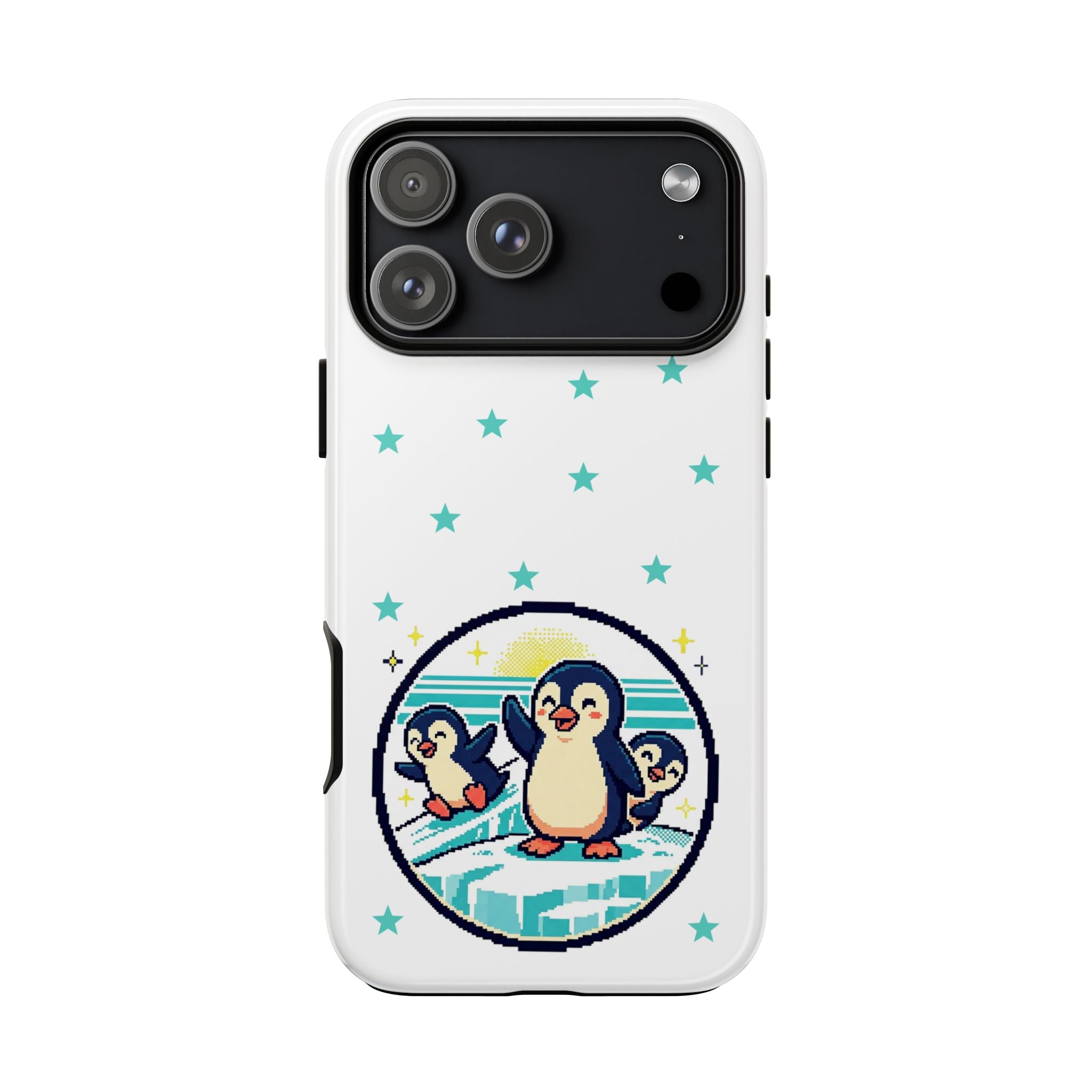 Cute Penguin Phone Case — Arctic Penguin Family iPhone Case with Stars (Tough Cases)