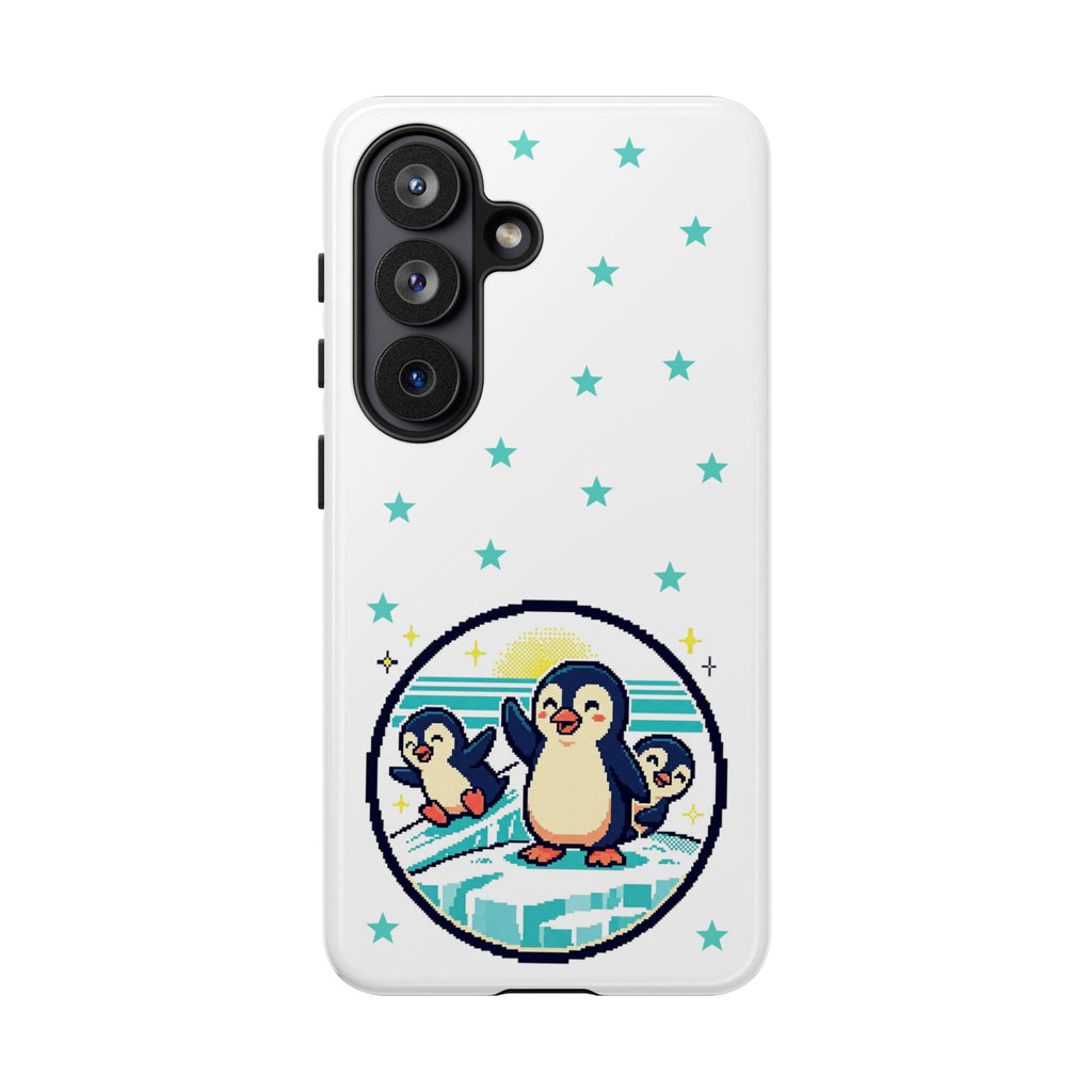 Cute Penguin Phone Case — Arctic Penguin Family iPhone Case with Stars (Tough Cases)