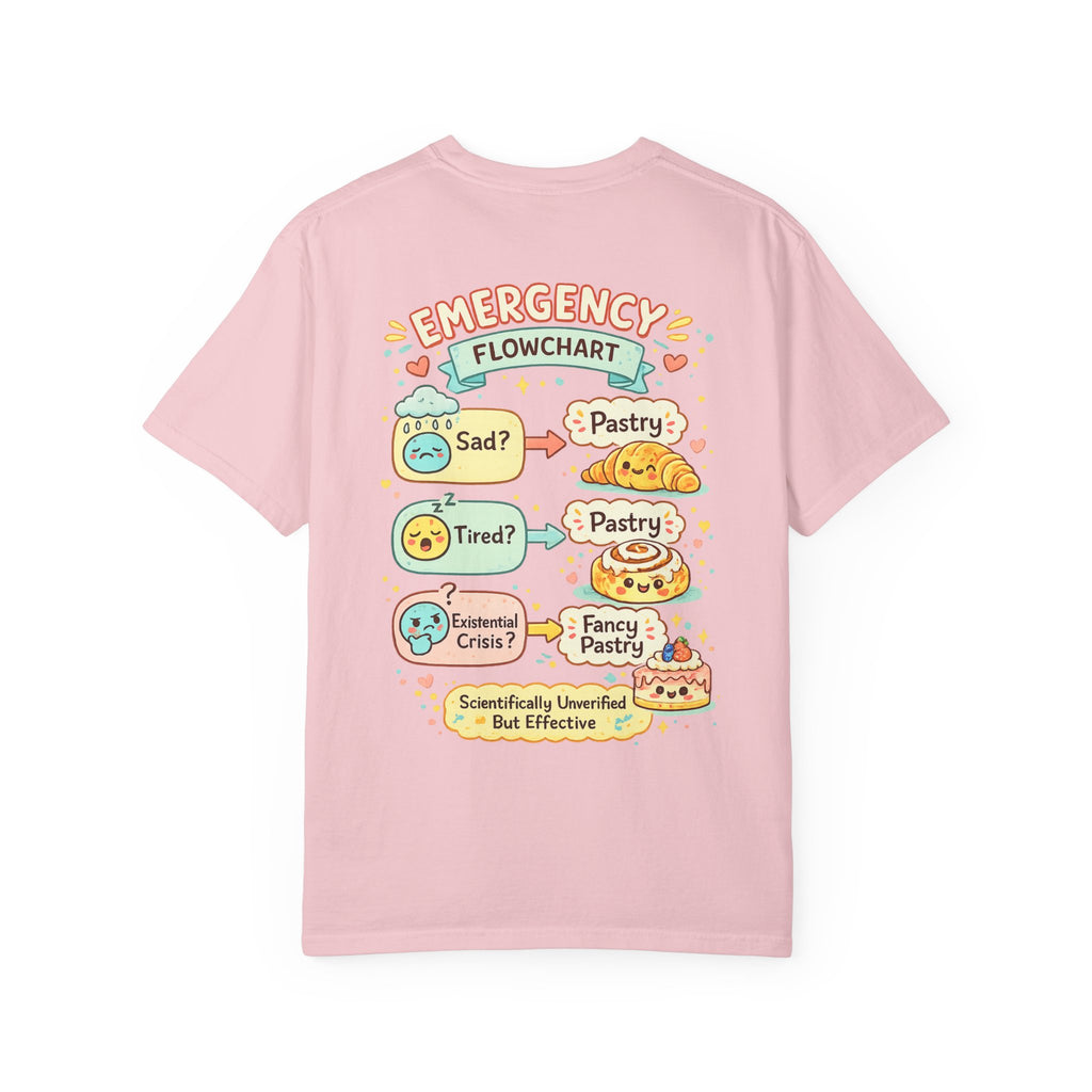Pastry Power T-Shirt — “Powered by Pastries and Poor Decisions” Cute Baked Goods Graphic Tee