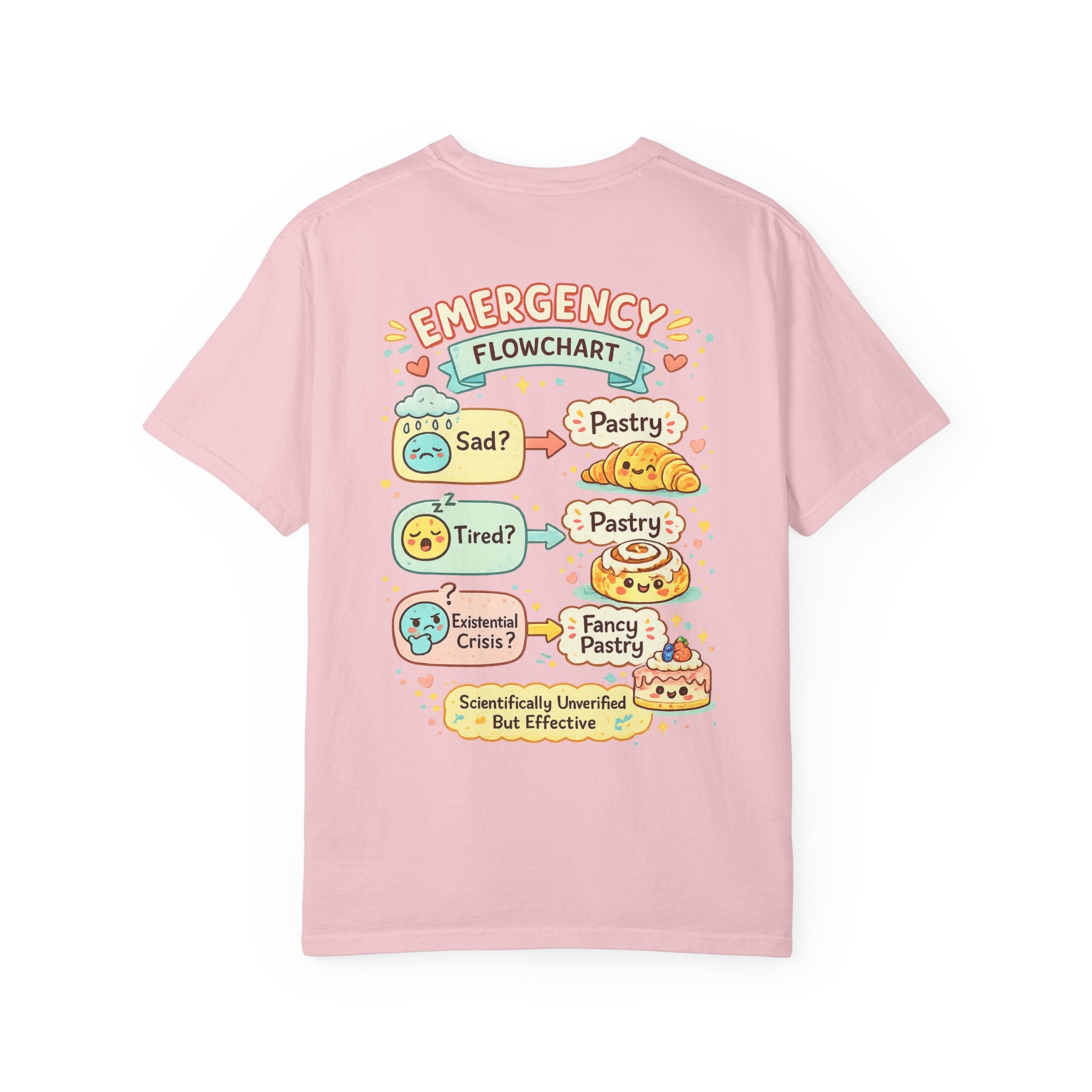 Pastry Power T-Shirt — “Powered by Pastries and Poor Decisions” Cute Baked Goods Graphic Tee
