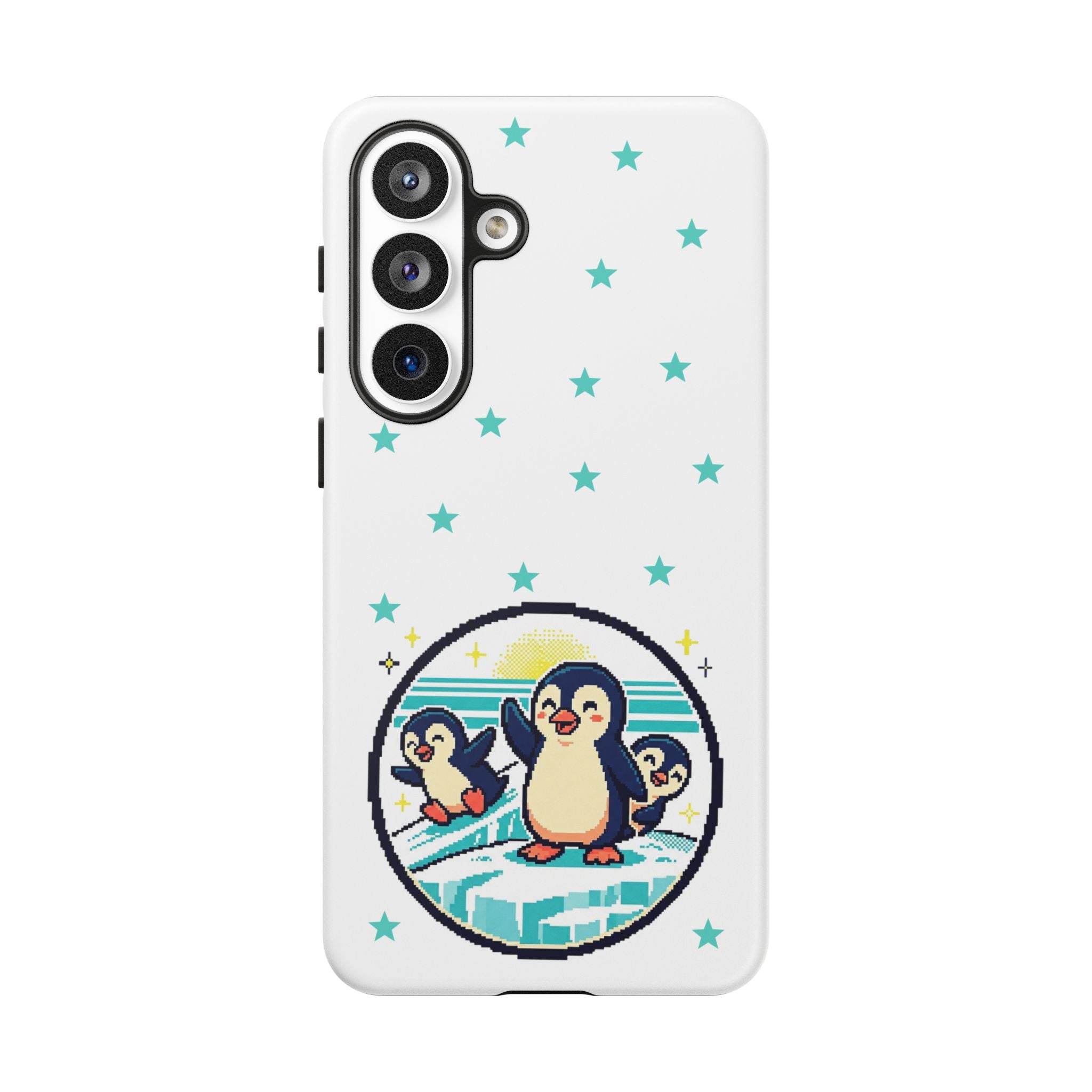 Cute Penguin Phone Case — Arctic Penguin Family iPhone Case with Stars (Tough Cases)
