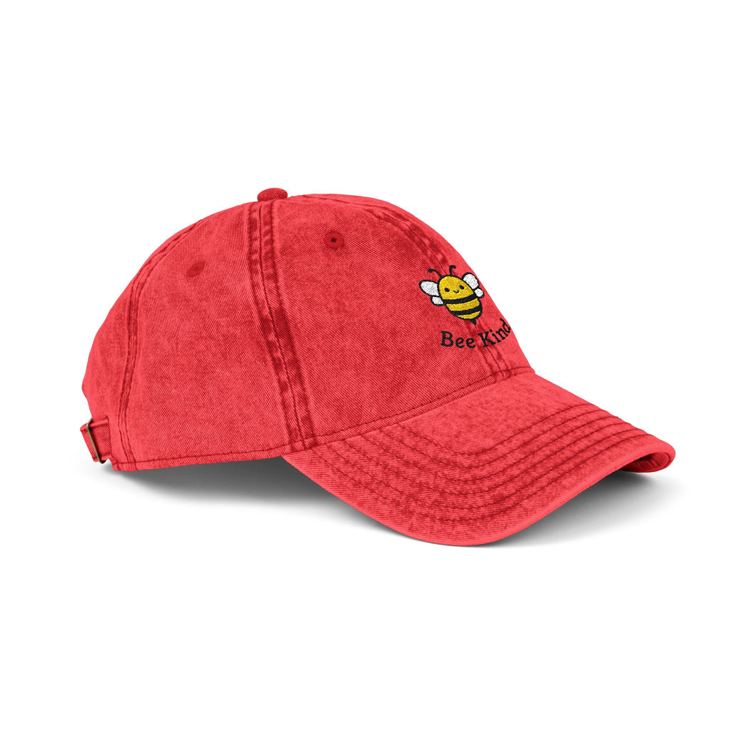 Embroidered Vintage Cap - Bee Kind