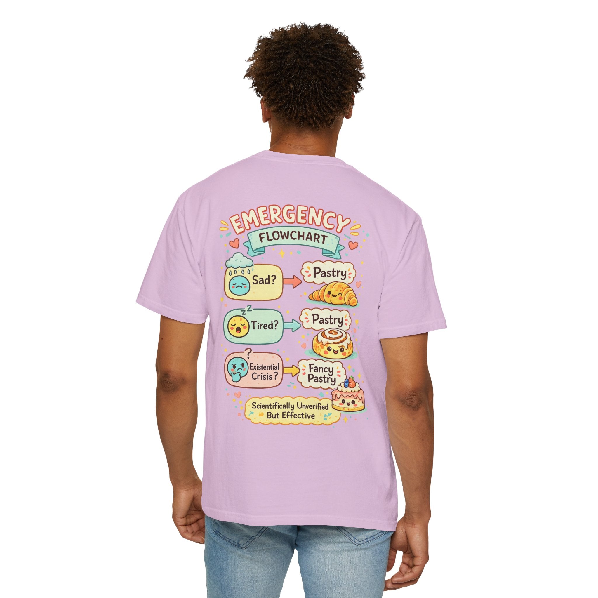Pastry Power T-Shirt — “Powered by Pastries and Poor Decisions” Cute Baked Goods Graphic Tee